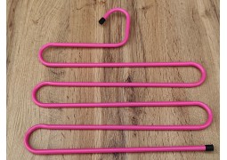 Вішалка-плечики для шарфа на 5 рівнів (розова)